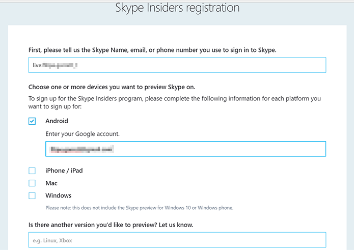 Skype permite que qualquer usuário interessado se inscreva para testar novidades em primeira mão (Foto: Reprodução/Filipe Garrett)
