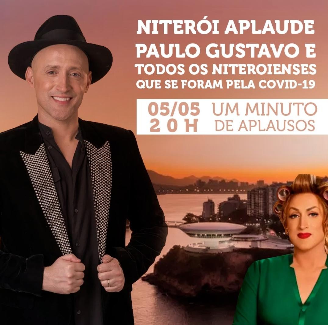 Salva de palmas para Paulo Gustavo em Niterói (Foto: Reprodução/Instagram)