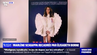 A ministra francesa Marlène Schiappa (Economia Social e Solidária e Vida Associativa) posou para a Playboy foi gerou polêmica — Foto: BFM / Reprodução