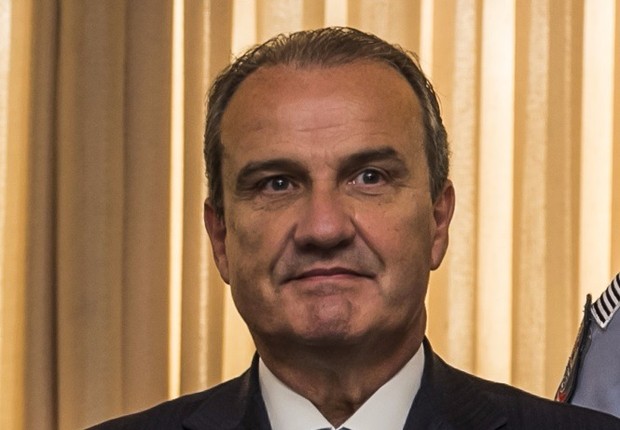 O governador de São Paulo, Geraldo Alckmin, anunciou o procurador de Justiça Mágino Alves Barbosa Filho, como o novo secretário de Segurança Pública de São Paulo (Foto: GESP)