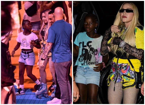 Madonna em evento em Nova York com as filhas (Foto: Getty Images)