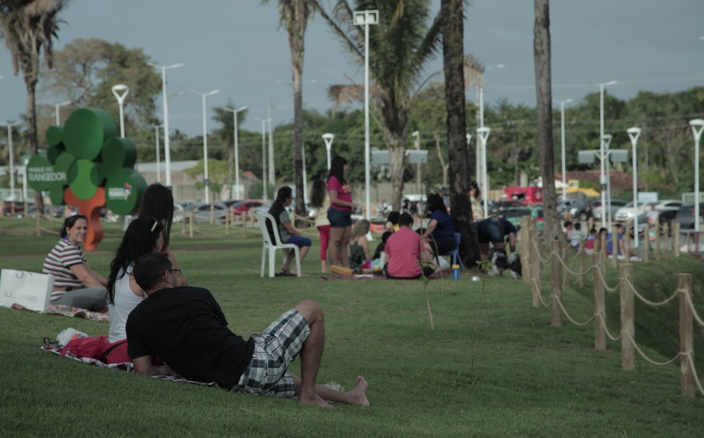 No Parque do Rangedor, é comum encontrar famílias reunidas aproveitando o ambiente calmo do lugar. — Foto: Rafael Cardoso/G1 Maranhão