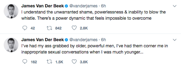 As declarações do ator James Van Der Beek (Foto: Twitter)