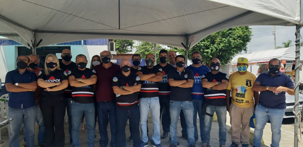 Policiais civis de Alagoas paralisam as atividades por 48 horas — Foto: Sindpol