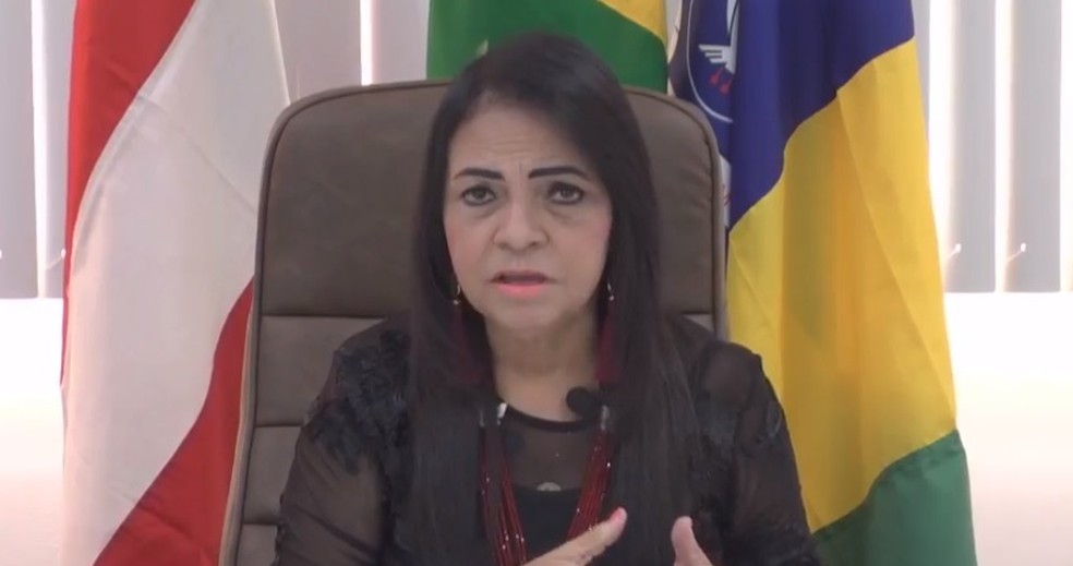 Prefeita Moema Gramacho anunciou situa&ccedil;&atilde;o de emerg&ecirc;ncia em Lauro de Freitas &mdash; Foto: Reprodu&ccedil;&atilde;o/Redes Sociais