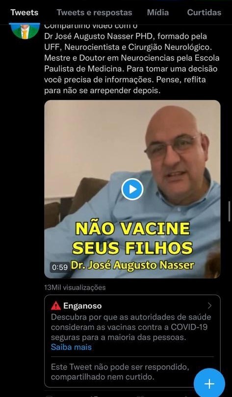Vídeo de médico contrário à vacinação infantil contra a Covid-19 teria causado a punição, segundo assessoria de Luciano Hang