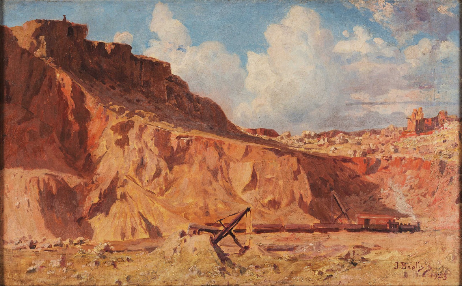 “Reminiscência do Morro do Castelo” (óleo sobre tela – pintura documental) João Baptista da Costa, 1923 – Acervo MHN — Foto: Google Arts & Culture