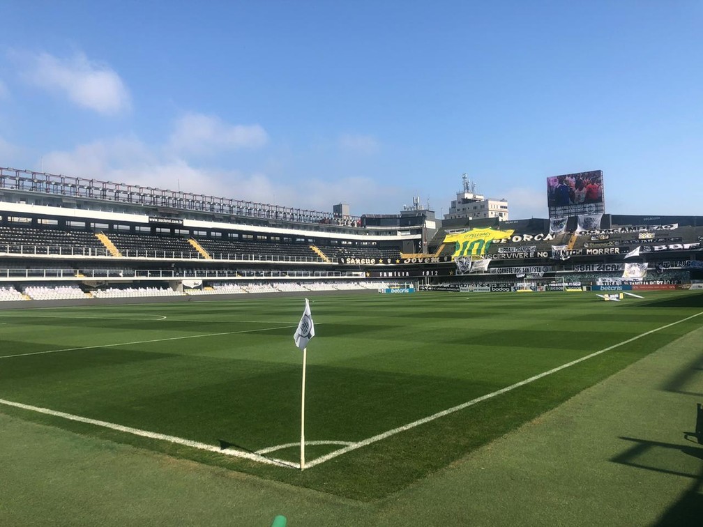 Vila Belmiro recebe Santos x Olimpia nesta terça-feira — Foto: Gabriel dos Santos/ge