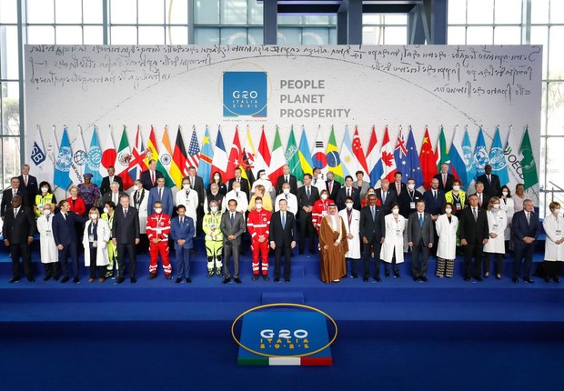 Líderes mundiais reunidos no G20 (Foto: Alan Santos/PR)
