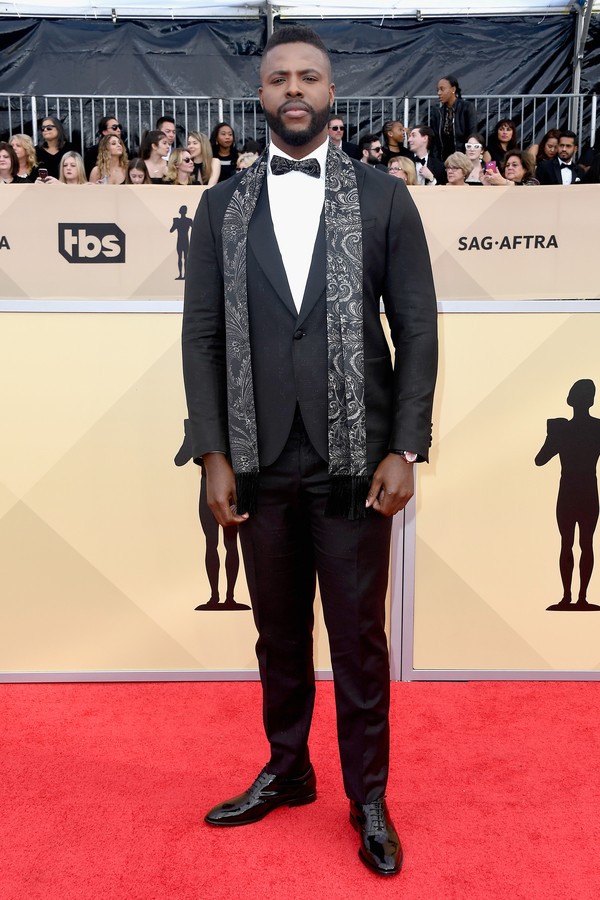 LOS ANGELES, CA - JANUARY 21:  Actor Winston Duke attends the 24th Annual Screen Actors Guild Awards at The Shrine Auditorium on January 21, 2018 in Los Angeles, California.  (Photo by Frazer Harrison/Getty Images) (Foto: Getty Images)