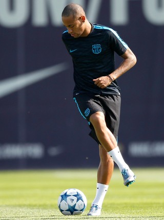 Neymar treino Barcelona (Foto: AP)