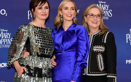 Meryl Streep, Emily Blunt e mais brilham em première de 'O Retorno de Mary Poppins'