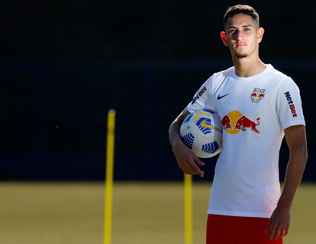 Bruno Praxedes, comprado por R$ 35,9 milhões, foi a contratação mais cara da história do Bragantino — Foto: Ari Ferreira/Red Bull Bragantino
