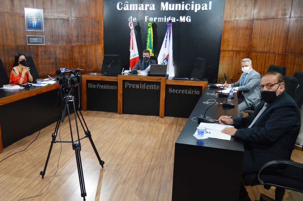 Reunião ocorreu no início desta semana em Formiga de forma virtual — Foto: Câmara de Formiga/Divulgação