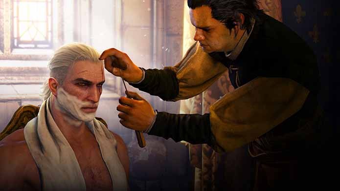 Geralt pode ter cabelo e barba modificados com DLC (Foto: Divulgação)