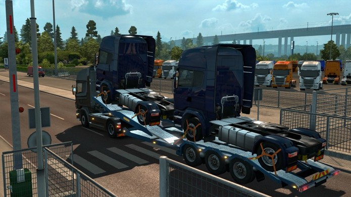 Transporte caminh?es das f?bricas da Scania e Volvo Trucks pela Europa no novo DLC Scandinavia de Euro Truck Simulator 2 (Foto: Reprodu??o/Car Gaming Blog)