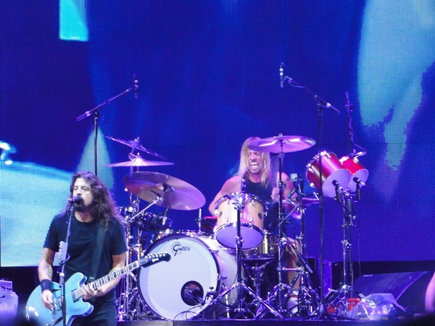 A banda Foo Fighters fez um show de quase três horas de duração em Belo Horizonte  (Foto: Thais Pimentel/G1)