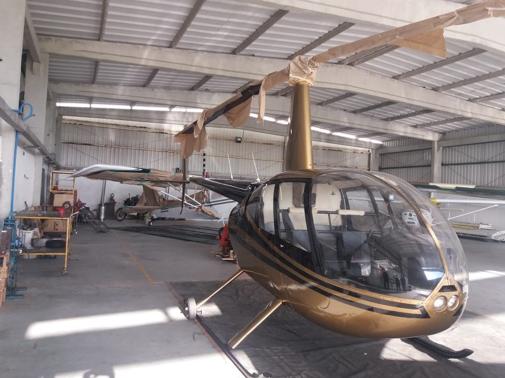 Justiça determinou sequestro de helicópteros dentro de megaoperação da PF contra tráfico de drogas — Foto: Polícia Federal/Divulgação