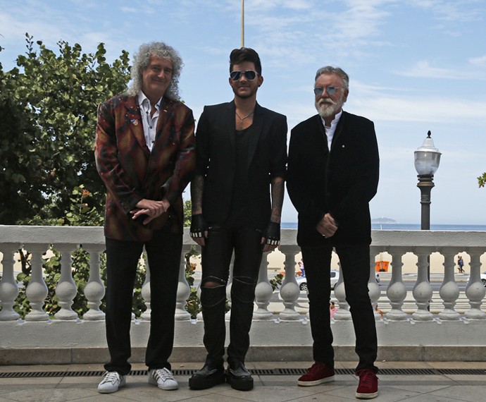 Queen falam sobre expectativa de voltar ao Rock in Rio, agora com Adam Lambert nos vocais (Foto: Raphael Dias/Gshow)