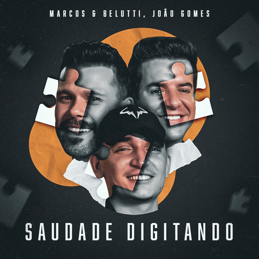 Capa do single 'Saudade digitando', de Marcos & Belutti com João Gomes — Foto: Divulgação