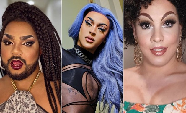 Pabllo Vittar entre Ohana e Ivana, duas drags que farão seu novo programa na HBO Max (Foto: Reprodução)