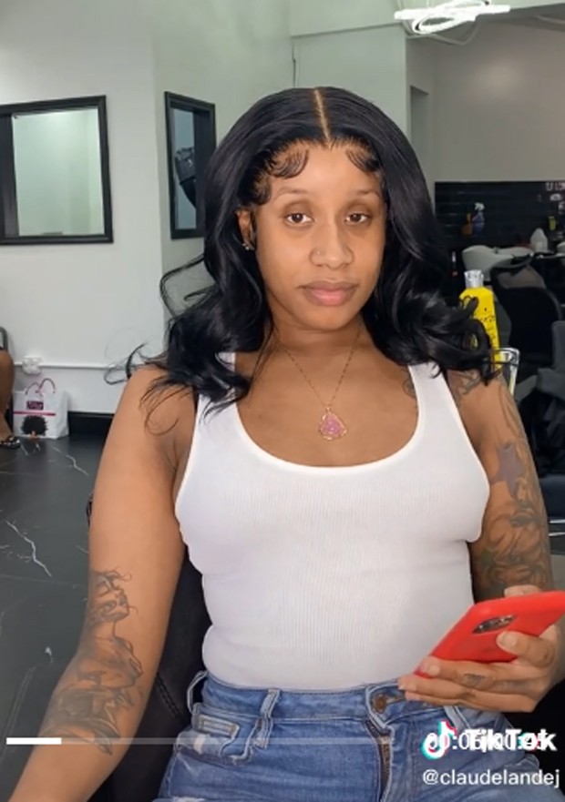 Ashley, que os internautas apelidaram de Cardi C pela semelhança com Cardi B (Foto: Reprodução / TikTok)