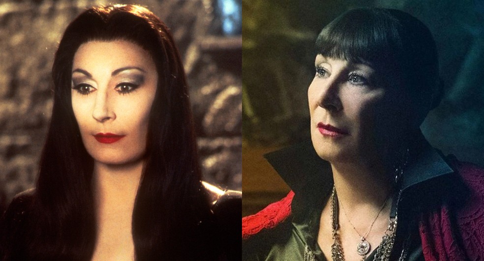 Anjelica Huston (Mort&iacute;cia Addams) &mdash; Foto: Reprodu&ccedil;&atilde;o/IMDB