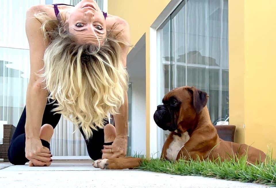 Letícia Spiller e o cão Garcia (Foto: Reprodução/Instagram)