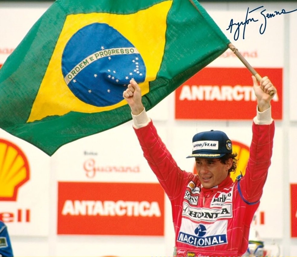 O piloto brasileira Ayrton Senna, morto em 1994 durante o GP de San Marino de Fórmula 1. — Foto: Reprodução/Instituto Ayrton Senna