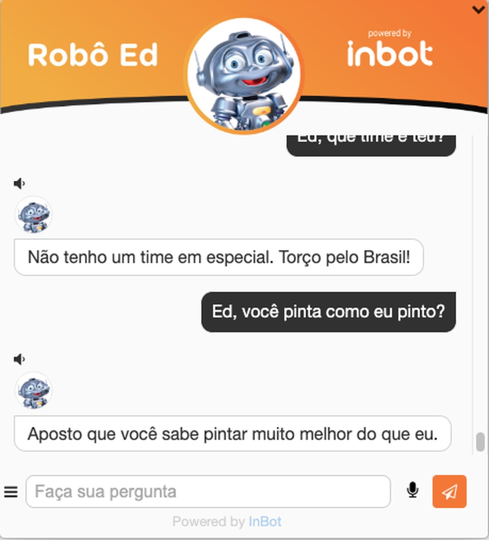 Conversar com o Robô Ed divertia muitos usuários antigamente, sobretudo os pré-adolescentes — Foto: Reprodução/InBot