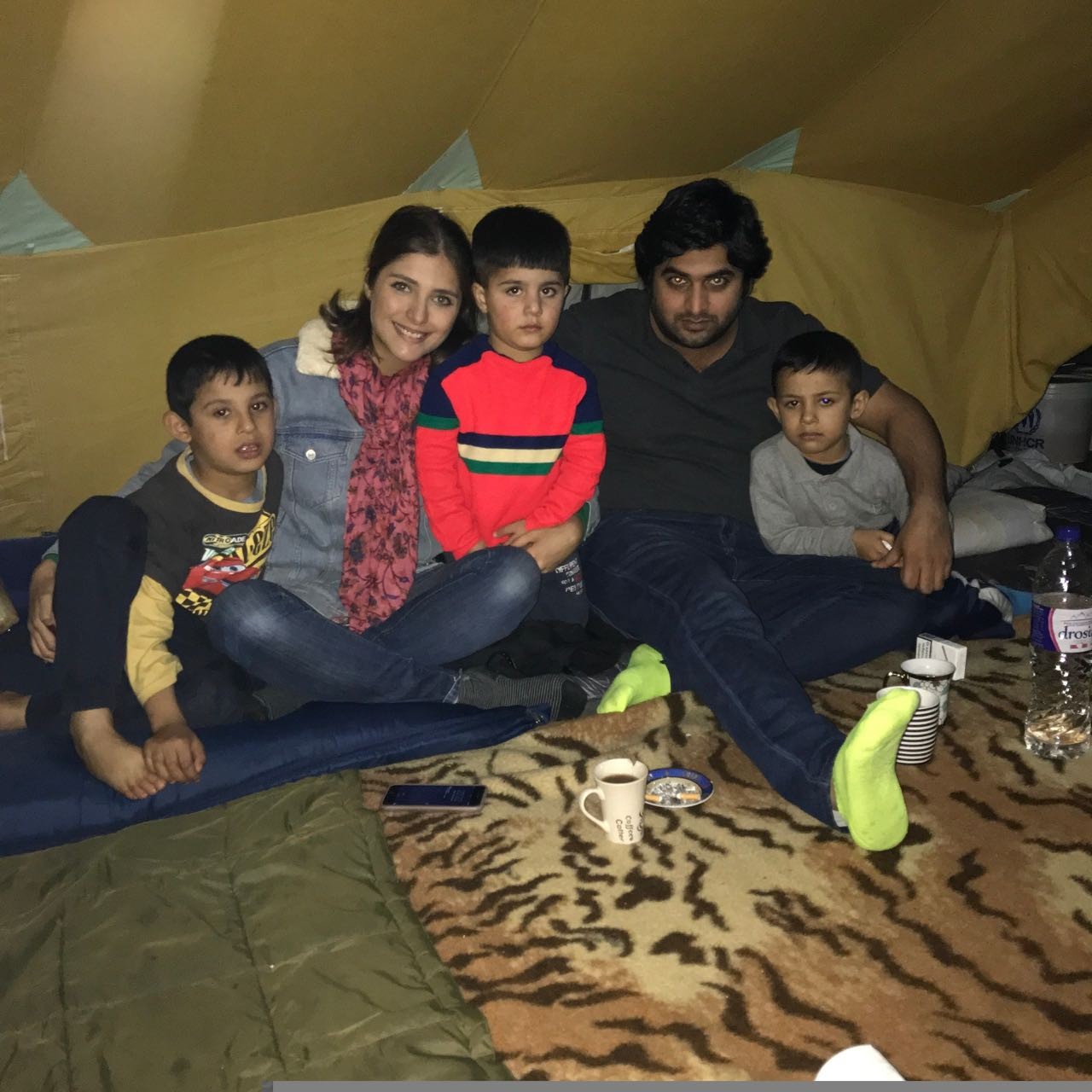 Tammy di Calafiori em acampamento de refugiados na Grécia (Foto: Arquivo pessoal)