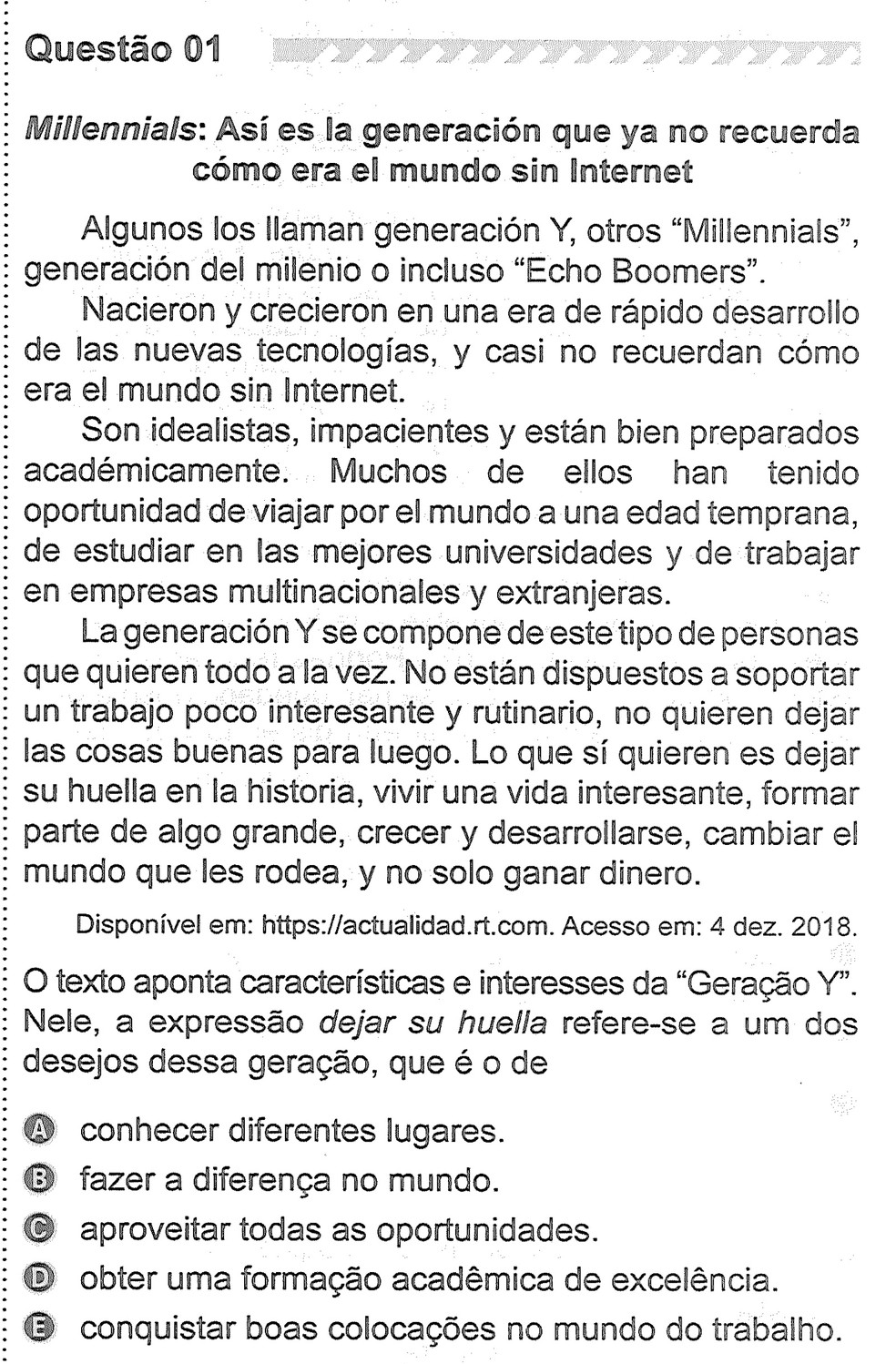 Enem Questões De Espanhol ACSEDU