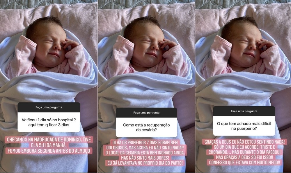 Ayla nasceu em 3 de abril  (Foto: reprodução Instagram )