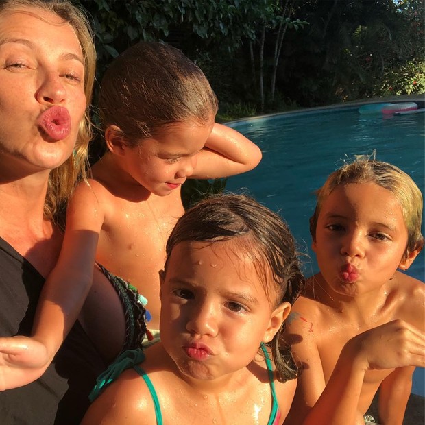 Luana Piovani e os três filhos, Dom, Ben e Liz (Foto: Reprodução/Instagram)