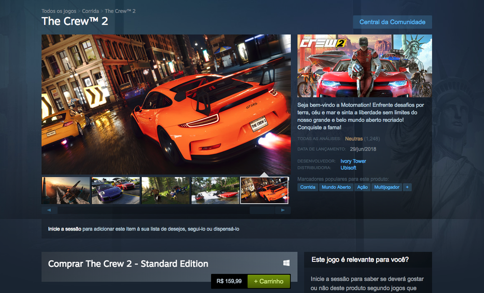 The Crew 2 como baixar e instalar o game no PS4, Xbox One e PC Jogos