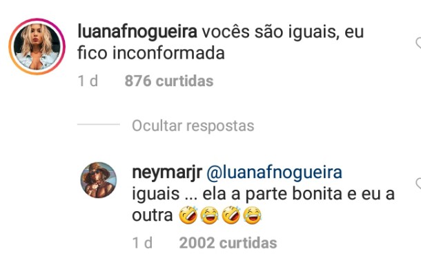 Neymar faz piada (Foto: Reprodução Instagram)