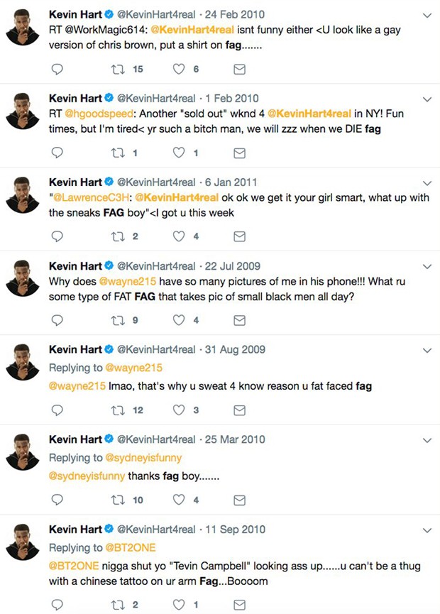 Posts homofóbicos de Kevin Hart (Foto: Reprodução/Twitter)