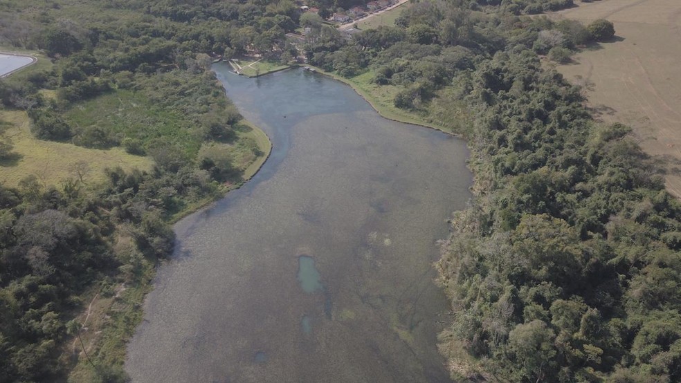 Lagoa de captação do Rio Batalha, em Bauru — Foto: DAE/Divulgação