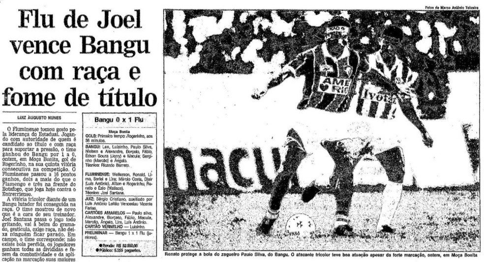 Jornal "O Globo" do dia 8 de maio de 1995 destaca grande vitória em Moça Bonita — Foto: Reprodução / O Globo