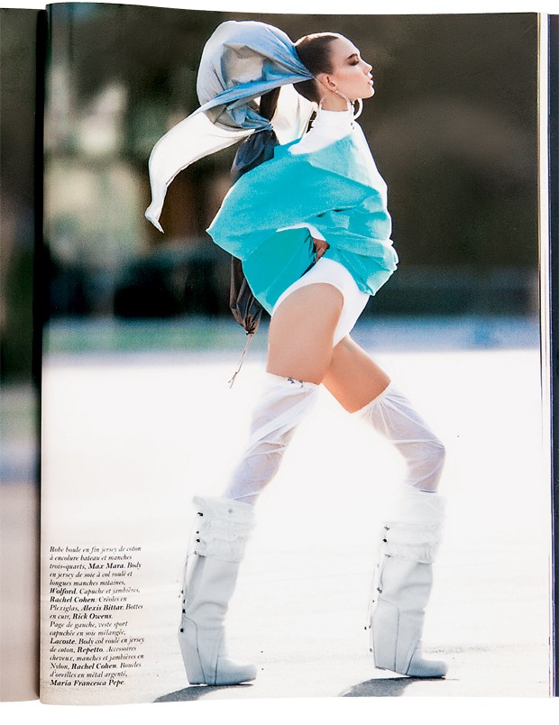 A top Karlie Kloss em editorial clicado por Feurer para a Vogue francesa de março do ano passado (Foto:  )