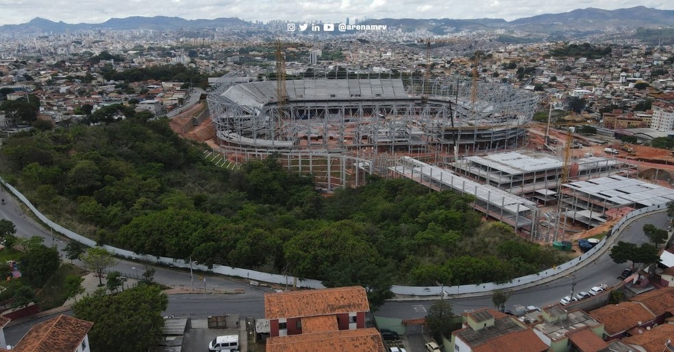 Construo da Arena MRV  Foto: Divulgao 
