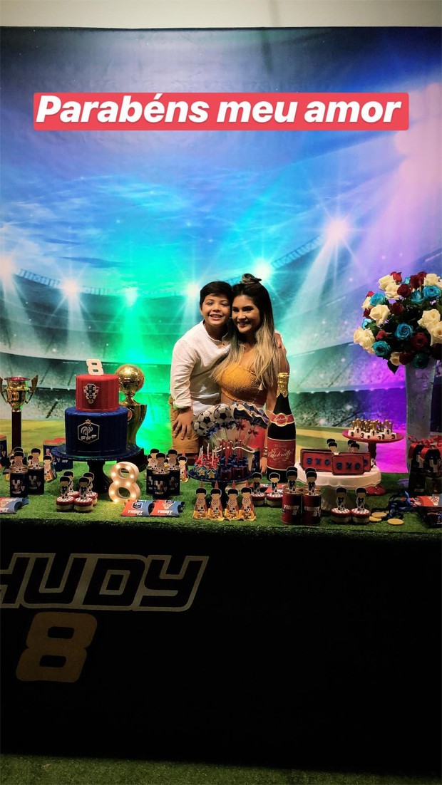 Mileide Mihaile celebra os 8 anos do filho Yhudi (Foto: Reprodução/Instagram) Mileide Mihaile celebra os 8 anos do filho Yhudi (Foto: Reprodução/Instagram)