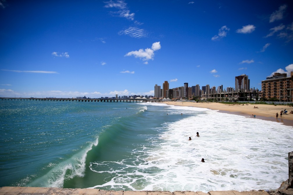 Praia de Iracema, em Fortaleza. Destino estÃ¡ em primeiro lugar no ranking do MinistÃ©rio do Turismo â€” Foto: Natinho Rodrigues/G1