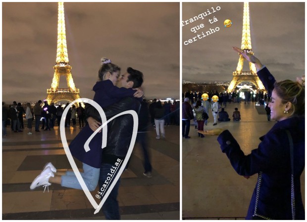 Kaká e Carol Dias em Paris (Foto: Instagram/Reprodução)