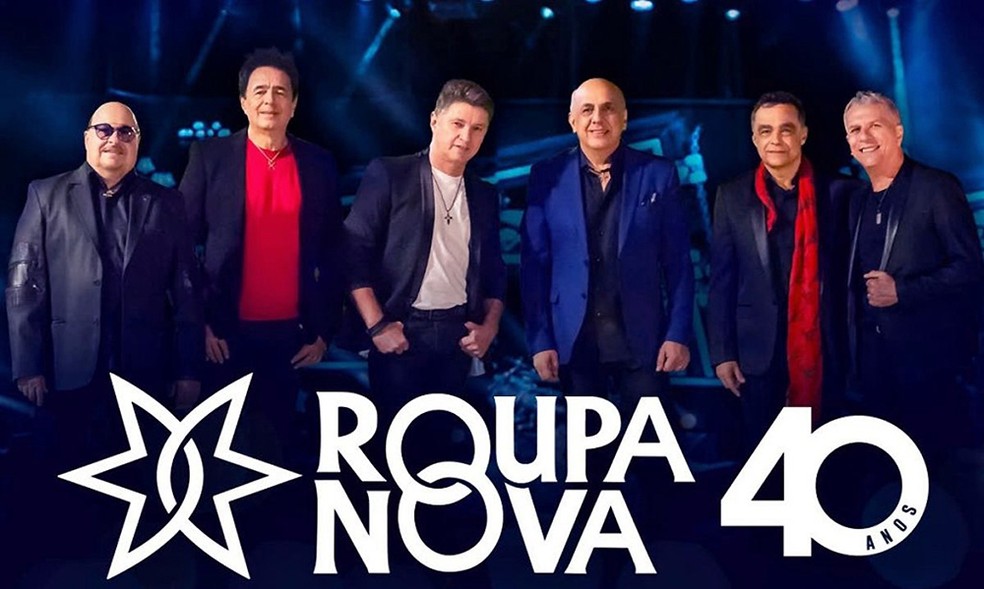 Roupa Nova na imagem promocional dos 40 anos de carreira da banda — Foto: Divulgação