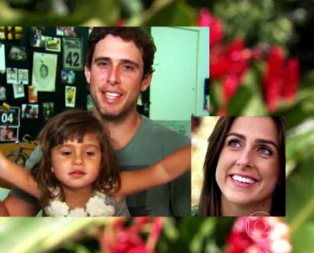 Bruno com a filha do casal, a Juju (Foto: TV Globo)