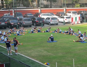 Grupo do Fluminense nas Laranjeiras (Foto: Rafael Cavalieri)