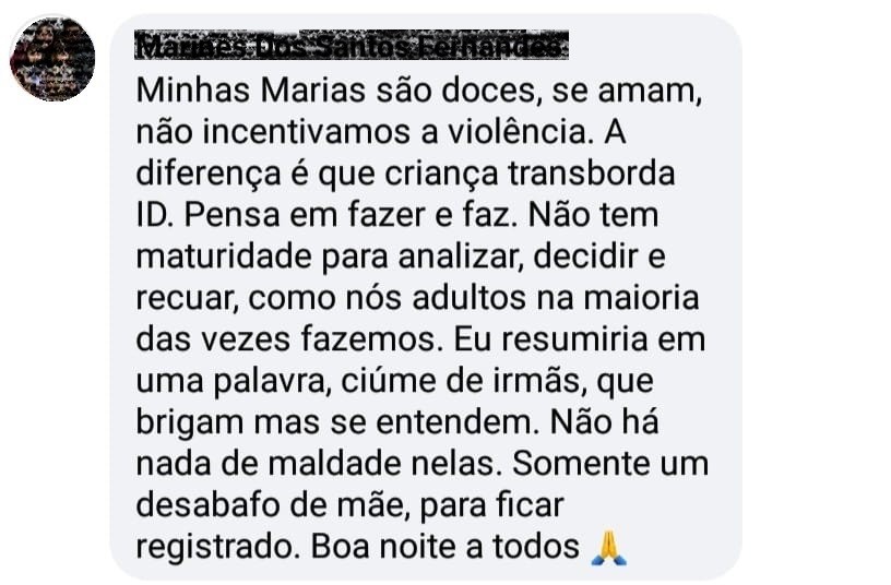 Perfil no Facebook para mães de meninas