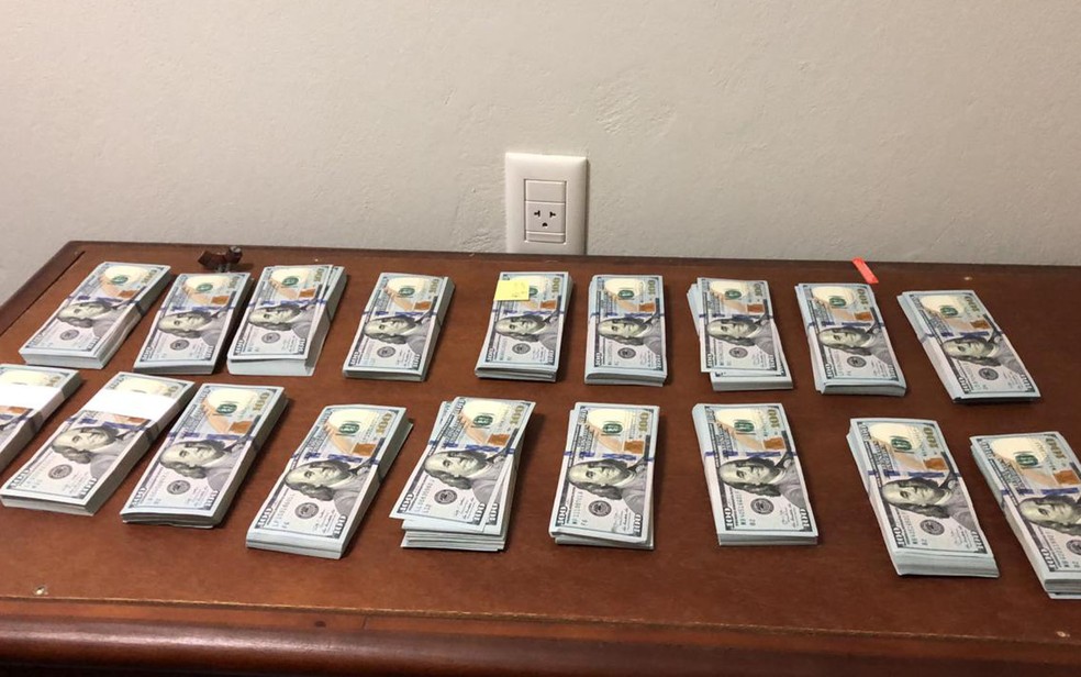 Dólares encontrados em 'bunker' escondido na casa de ex-corregedor da Secretaria da Fazenda de SP — Foto: Redes sociais