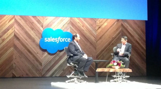 Travis Kalanick, CEO do Uber, e Mark Benioff, CEO da Salesforce (Foto: PEGN)